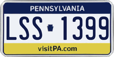 PA license plate LSS1399