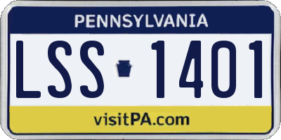 PA license plate LSS1401