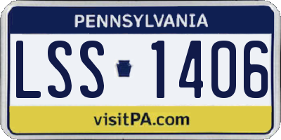 PA license plate LSS1406