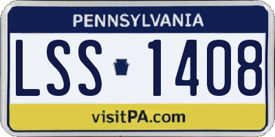 PA license plate LSS1408