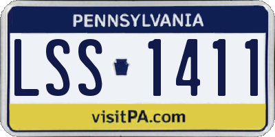 PA license plate LSS1411
