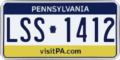 PA license plate LSS1412