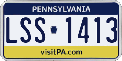 PA license plate LSS1413