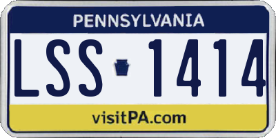 PA license plate LSS1414