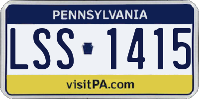 PA license plate LSS1415