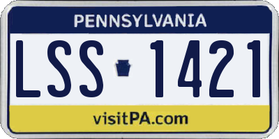 PA license plate LSS1421