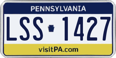 PA license plate LSS1427
