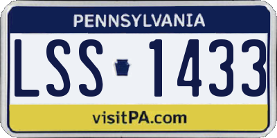 PA license plate LSS1433