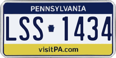 PA license plate LSS1434