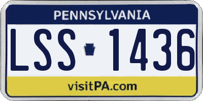 PA license plate LSS1436