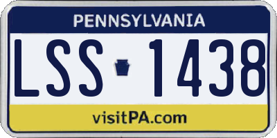 PA license plate LSS1438
