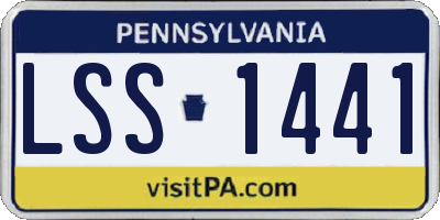 PA license plate LSS1441