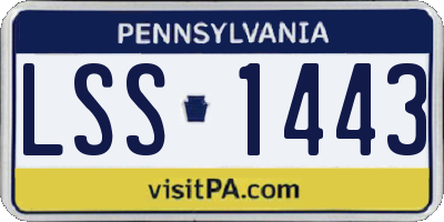 PA license plate LSS1443