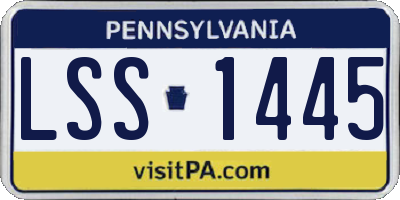 PA license plate LSS1445