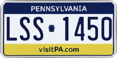 PA license plate LSS1450