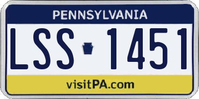 PA license plate LSS1451