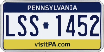 PA license plate LSS1452