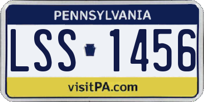 PA license plate LSS1456