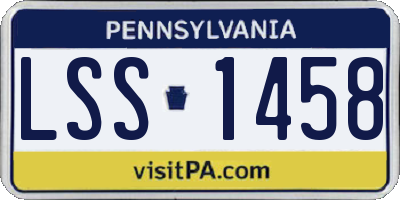 PA license plate LSS1458