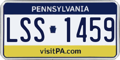 PA license plate LSS1459