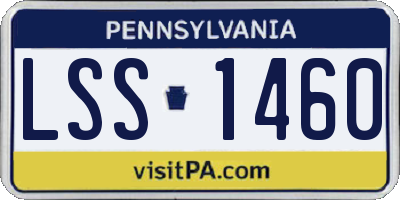 PA license plate LSS1460