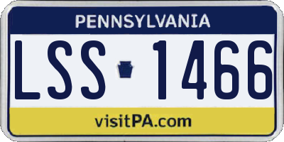 PA license plate LSS1466