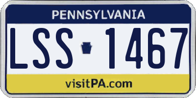 PA license plate LSS1467