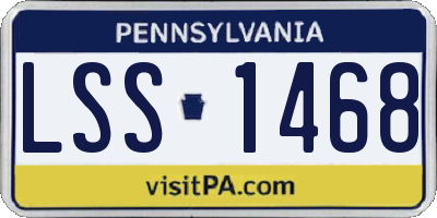 PA license plate LSS1468