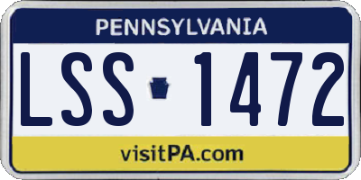 PA license plate LSS1472