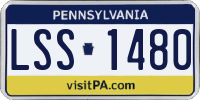 PA license plate LSS1480