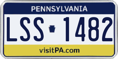 PA license plate LSS1482