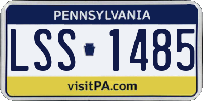 PA license plate LSS1485
