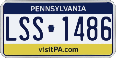 PA license plate LSS1486