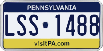 PA license plate LSS1488