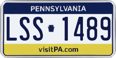 PA license plate LSS1489