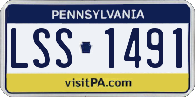 PA license plate LSS1491