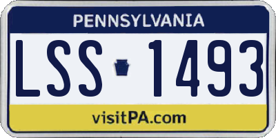PA license plate LSS1493