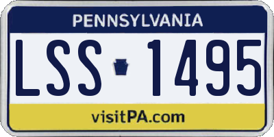 PA license plate LSS1495