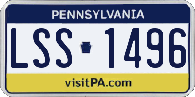 PA license plate LSS1496