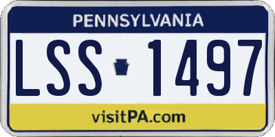 PA license plate LSS1497