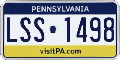 PA license plate LSS1498