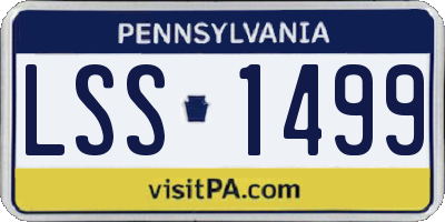 PA license plate LSS1499