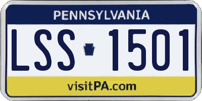 PA license plate LSS1501