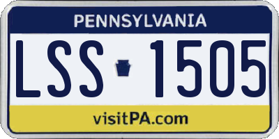 PA license plate LSS1505