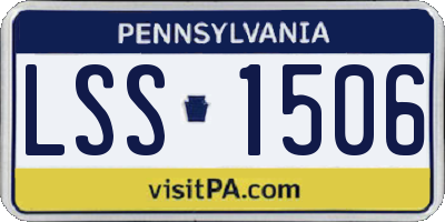 PA license plate LSS1506