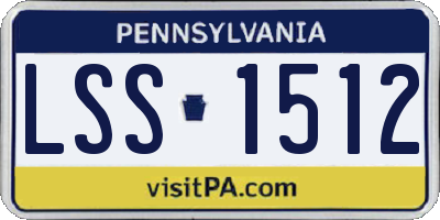 PA license plate LSS1512