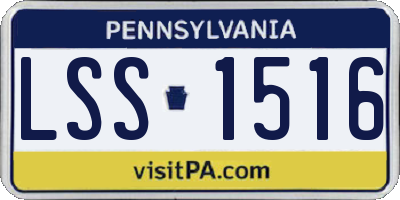 PA license plate LSS1516