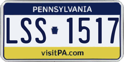 PA license plate LSS1517