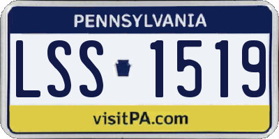 PA license plate LSS1519