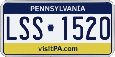 PA license plate LSS1520